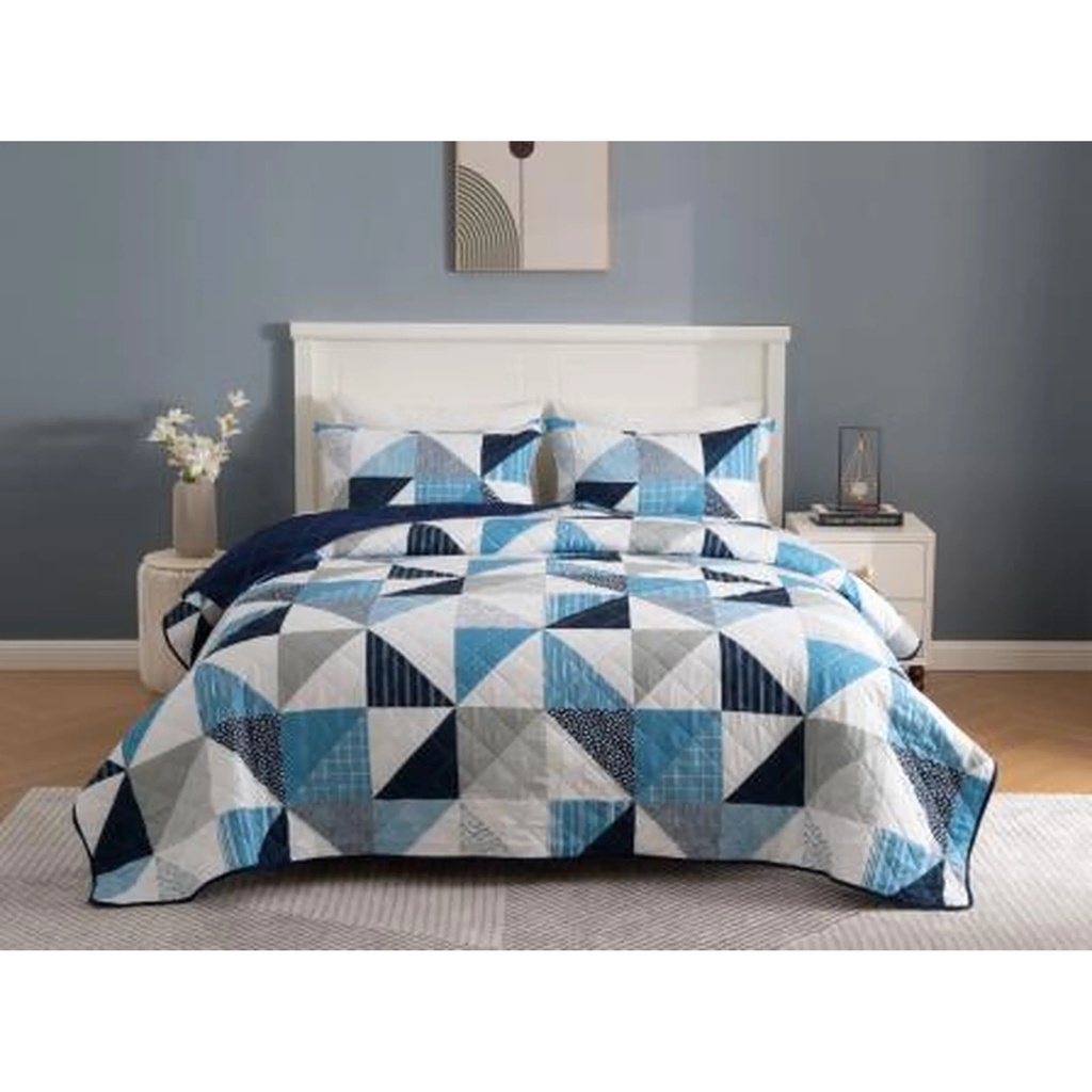 CUBRECAMA DANNY HOME ACOLCHADO 220X220CM / 50X75CM SET 3 PZAS