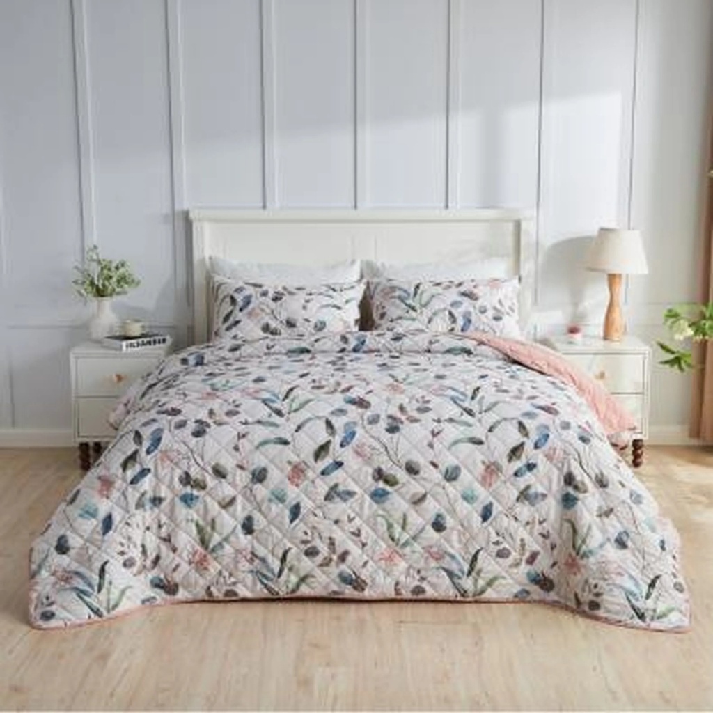 CUBRECAMA DANNY HOME ACOLCHADO 220X220CM / 50X75CM SET 3 PZAS