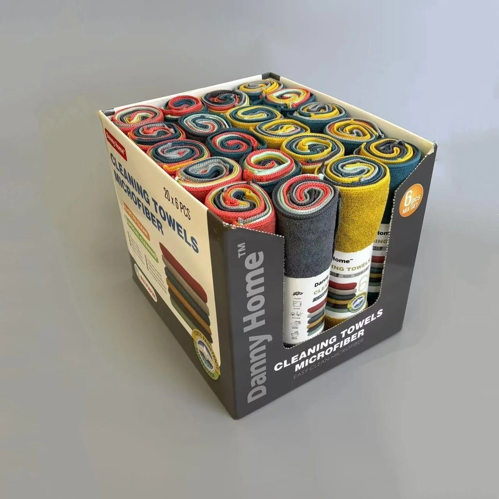 PAÑO DANNY HOME DE LIMPIEZA 30X40CM SET 6 PZS