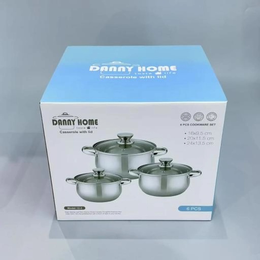 [6685202101232] SET 3 PIEZAS BATERIA DE COCINA DANNY HOME INOX 16 20 24CMDH12-3