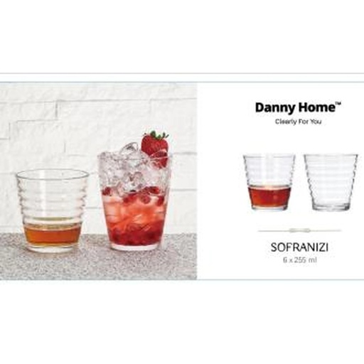 [6919880300138] VASOS DE CRISTAL BRILLANTE SOFRANIZI 6PCS