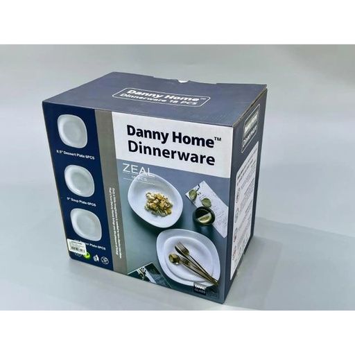 [6250103885163] VAJILLA DANNY HOME CUADRADA SET 18 PZAS